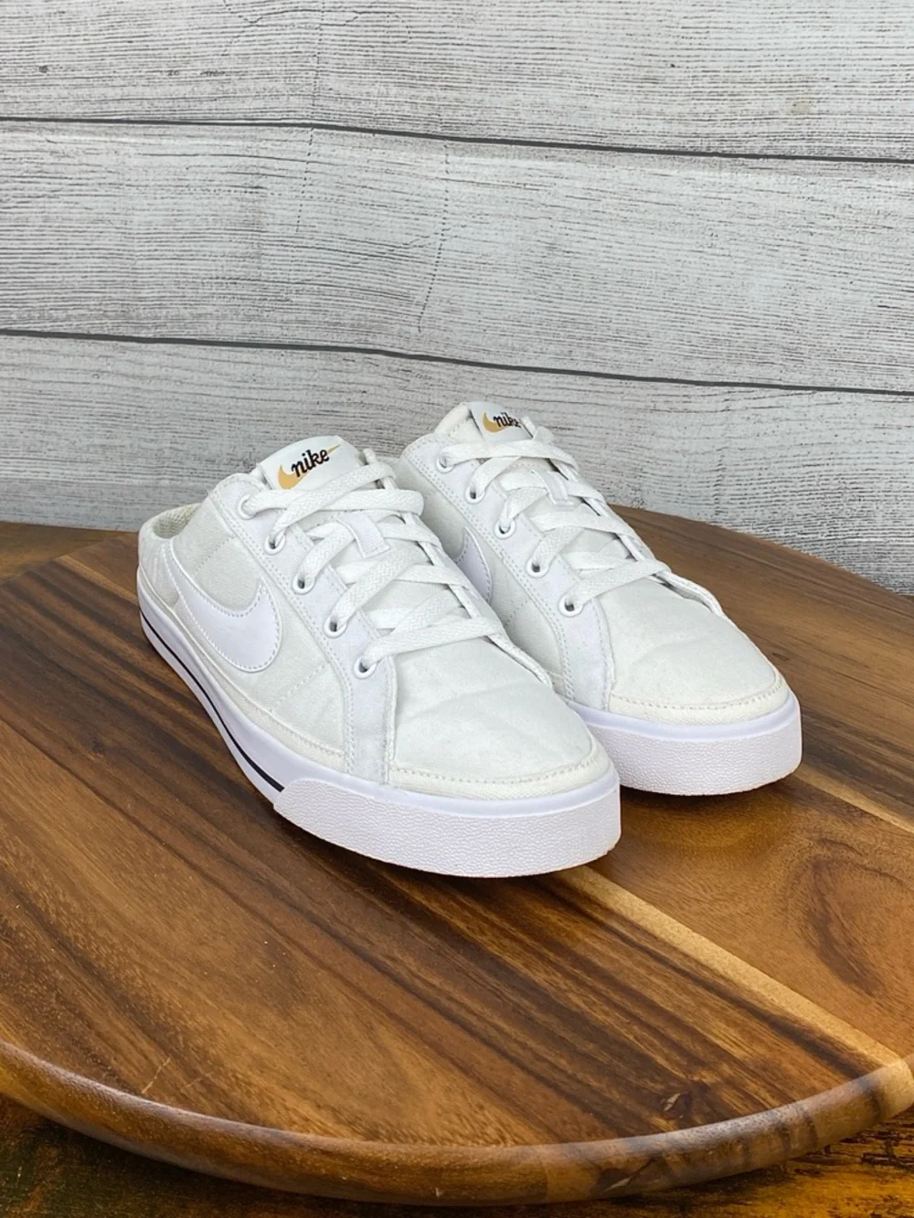 Nike Court Legacy Mule White Slip On Canvas Shoe DB3970-100 Women’s Size 8.5 - Picture 3 of 10